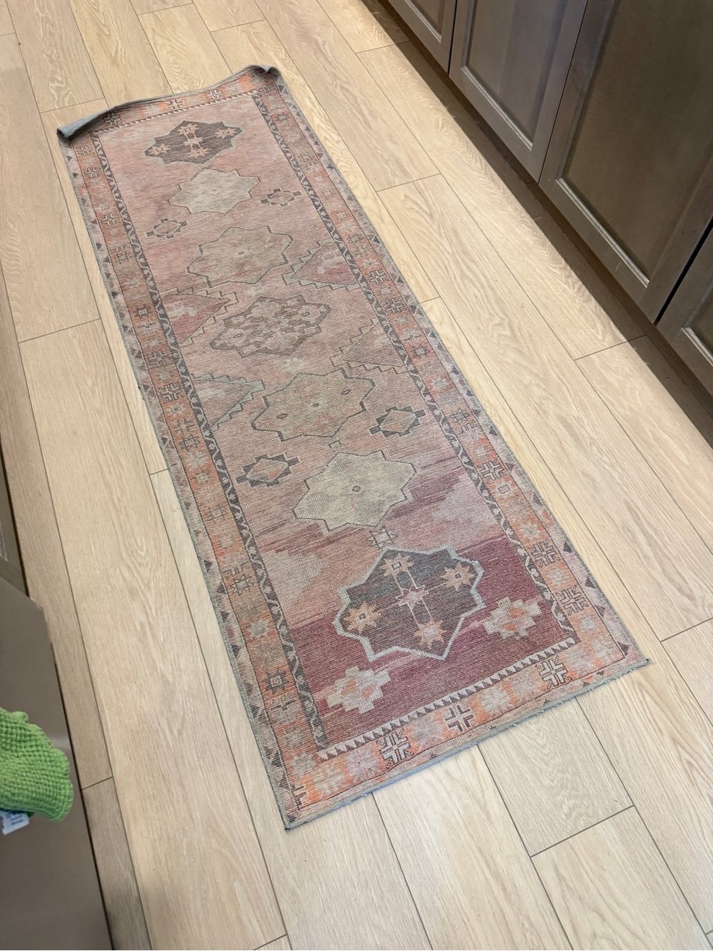 Debary Machine Washable Performance Orange/Pink/Brown Rug Runner 2’x6’ - Picture 3 of 4